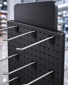 Double Sided Rotating Floor Standing Display Stand Custom Logo Supermarket Promotional Made PVC Black for Custom - Product Image 6
