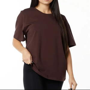 Camisetas Cortas Casuales de Gran Tamaño para Mujer, Manga Corta, 100% Algodón, Personalizables, Transpirables, Talla OEM - Product Image 1