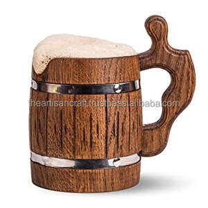 Taza de madera hecha a mano, vajilla rústica Natural para bebidas calientes y frías, taza de madera artesanal única - Product Image 1