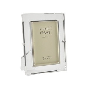 Modern T-Shape Clear Acrylic Picture Frame Floating Perspex Photo Frame for Home Decor Office <b>Desk</b> Luxury Crystal Display Stand - Product Image 1