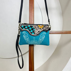 กระเป๋าหนังนิ่มสะพายข้างสำหรับผู้หญิง, กระเป๋าคลัทช์มือลายตารางหมากรุกเครื่องมือใหม่สไตล์ตะวันตก - Product Image 5