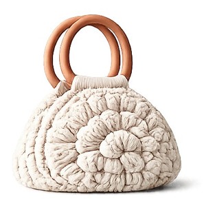 Bolso de Mano Boho de Macramé y Crochet, Hecho a Mano en India, de Algodón Tejido, para Mujer, Ideal para Compras, Viajes y Playa, Disponible para la Venta - Product Image 3