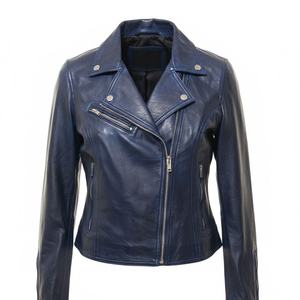 Veste en cuir chaude pour femme, essentielle pour l'hiver, avec doublure douce, vêtement d'extérieur protecteur pour le froid. Vestes en cuir. - Product Image 1