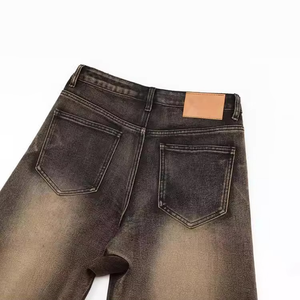 Shorts en jean baggy pour hommes, style vintage délavé à l'acide, streetwear, vente en gros, fabricant OEM - Product Image 3