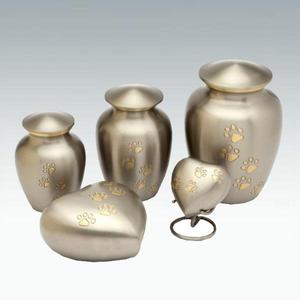 Blue Aluminum Pet <b>Urn</b> Memorial Cremation Keepsake <b>Urn</b> Paw Print Ash Cremation <b>Urn</b> for <b>Cats</b> Dogs - Product Image 3