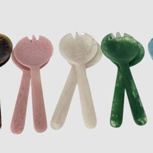 Servidor de ensalada de resina multicolor, cucharas multifuncionales estilo ángel para uso en el hogar, cocina y fiestas, diferentes colores. - Product Image 5