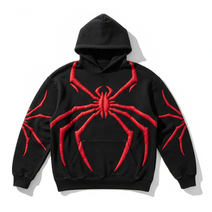 Sudadera con Capucha OEM ODM con Pedrería para Hombre, Chándal Personalizado con Logo, Fabricante de Ropa Urbana de Forro Polar Grueso al por Mayor - Product Image 2