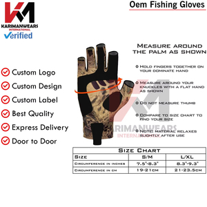 Guantes de Pesca Personalizados para Pesca de Lubina y Pesca al Aire Libre con Protección UV, Servicio OEM, Suministro Directo de Fábrica - Product Image 2