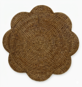 Salvamanteles de ratán ecológico con hermoso diseño floral para el hogar, hoteles y restaurantes, hecho en Vietnam. - Product Image 1