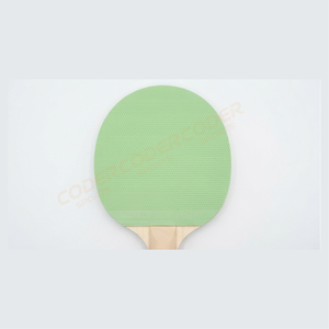 Custom Design <b>Table</b> <b>Tennis</b> Racket Wood Handle Green Rubber Pimples Out Straight Grip Training Use 156x150mm - Product Image 3