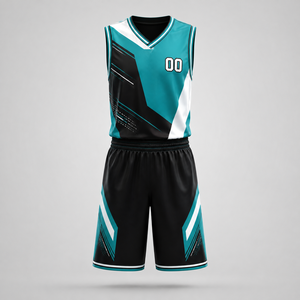 Maillot de basket-ball personnalisé, ensemble uniforme de basket-ball, maillot et short sublimés pour les équipes de jeunes - Product Image 1