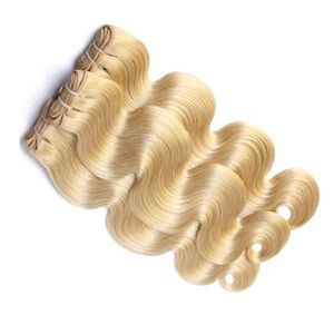 Extensions de cheveux indiens Remy ondulés, blond doux, style Deep Wave et Loose Wave, 1 paquet - Product Image 2