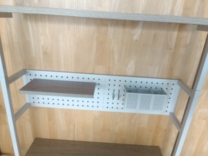 Lumetal Modern Home Office Desk <b>Study</b> <b>Table</b> Shelf Pegboard Storage Frame Wood Look Multi-Functional Cozy Workspace for Learning - Product Image 3