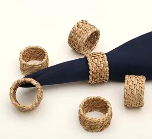 Budget-Friendly Classic Eco-Friendly Round Napkin Rings Set 2025 Wholesale Woven Tissue Holder for <b>Christmas</b> Direct From Factory - Product Image 4