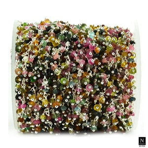 3มม. พลอยทัวร์มาลีนแบบหลายเหลี่ยมเพชรพลอยแบบ DIY โซ่ลูกประคำเครื่องประดับทำต่างหูลูกปัดห้อยอัญมณีขายส่ง - Product Image 3