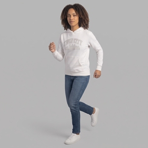 Sudadera con Capucha Blanca para Mujer Twin City con Estampado de Logotipo Frontal, Corte Regular, para Otoño - Product Image 4