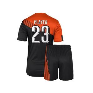 Camiseta y Pantalones Cortos de Fútbol con Estampado Gráfico Negro, Amarillo y Naranja, Uniforme de Fútbol de Manga Corta de Secado Rápido, Uniforme de Primera Calidad - Product Image 6