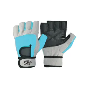 Gants de haltérophilie unisexes, accessoire en cuir synthétique, rembourré, personnalisé, pour exercices de musculation, compétition, gymnastique - Product Image 1