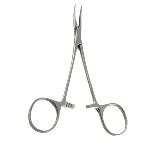 Pinces à moustiques courbées dentelées 12,5 cm (5 pouces) en acier inoxydable, pince chirurgicale hémostatique pour la chirurgie - Product Image 1