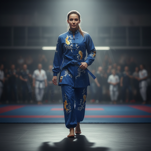 New Design Breathable Kung Fu Uniform Traditional Tai Chi Custom Brand <b>Name</b> Embroidered Design Martial Arts Karate Suit OEM ODM - Product Image 3