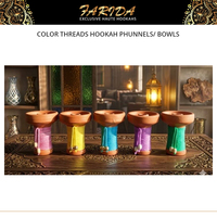 Chicha Farida au design unique, de luxe, durable, de haute qualité, fabriquée à la main en argile égyptienne, avec des fils colorés, des fûts/bols pour une distribution de chaleur optimale
