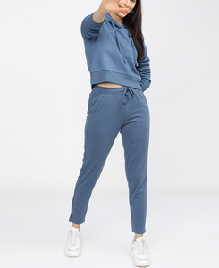 Pakistan Manufactured Custom Multi-Color Logo Printing Women's Winter <b>Crop</b> <b>Top</b> Sweatsuits Featuring Polyester - Product Image 6