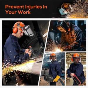 Camisa de Soldadura Resistente al Fuego ZUNEZI INTERNATIONAL de 9 oz, Talla M, Negra, Ropa de Seguridad, Resistencia al Calor de 300C-500C, Paquete con Respirador - Product Image 4