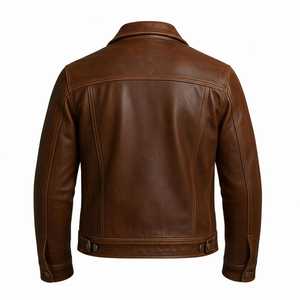 Veste en cuir pour homme, véritable peau d'agneau, style classique vintage, vestes en cuir pour hommes - Product Image 3