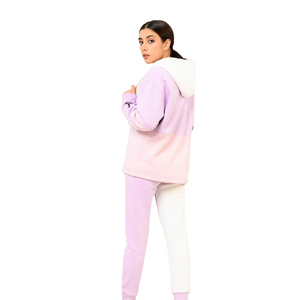 Survêtement léger et écologique pour femme, 2 pièces, 100 % polyester, coupe-vent, sweat à capuche zippé, logo personnalisé OEM/ODM, respirant - Product Image 2
