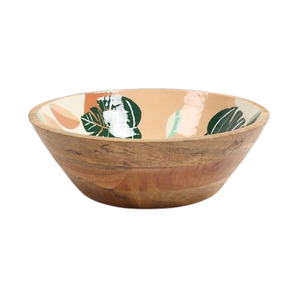 Ensemble de deux bols en bois d'acacia personnalisés avec impression émaillée, pour servir de délicieuses pâtes et desserts, vaisselle - Product Image 3