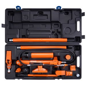 Kit de réparation de carrosserie automobile 10 tonnes avec pompe hydraulique à vérin, tuyau d'huile de 1,4 m (4,6 pi) et outil de réparation de châssis coudé - Product Image 2