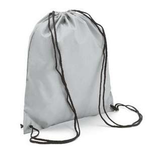 Mochila con Cordón de Poliéster de la Mejor Calidad, Color Negro, Bolsa de Tela Deportiva para Viajes con Diseño de Logotipo Personalizado - Product Image 1