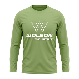 Camiseta Deportiva Profesional para Hombre, Casual, Manga Larga, Cuello en V, Spandex/Poliéster, Absorbe la Humedad, Transpirable, Ecológica, para Gimnasio - Product Image 1