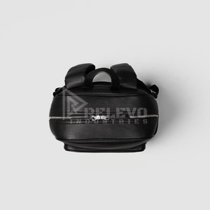 Sac à dos en cuir véritable avec logo personnalisé, faible MOQ, marque privée, double sangle, sac de voyage, vente en gros, sac à dos de luxe pour ordinateur portable - Product Image 3