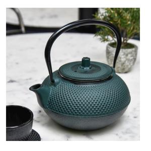 Tetera de hierro fundido negra de gran venta con tapa y asa, tetera decorativa perfecta para el hogar, la cocina y el hotel. - Product Image 2