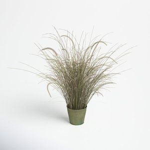 Planta artificial de hierba sintética para decoración del hogar de 34 pulgadas en maceta de metal para uso en interiores - Product Image 2