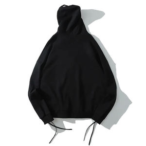 Sweat-shirt à capuche surdimensionné avec imprimé graphique gothique, style techwear, fermeture éclair intégrale, pour homme, streetwear Y2K, darkwear, Harajuku, punk, noir - Product Image 2