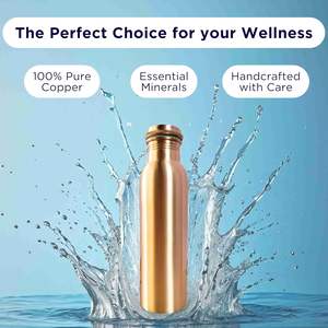 Botella de Agua Clásica de Cobre de 1L, a Prueba de Fugas, para Bebidas Ayurvédicas, Multiusos, para el Hogar y la Oficina, Mercado Global de Exportación a Granel - Product Image 5