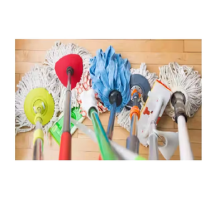 High Quality Microfibre Dry <b>Mop</b> Set Extendable <b>Handle</b> Self-Wringer for Sweeping Dust Hair Debris Homes Offices Hotels Hospitals - Product Image 3