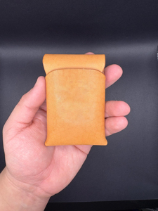 Durable Stitchless Genuine Leather <b>Wallet</b> Minimalist Slim Card Holder <b>RFID</b> <b>Blocking</b> No Thread Men Mini Purse SLW-0015 - Product Image 6