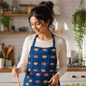 Wholesale Price 100% Pure Cotton <b>Kitchen</b> <b>Apron</b> with Custom Logo Printing for Cooking & Baking - Product Image 1