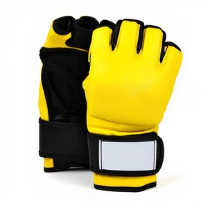 Guantes de Boxeo de Cuero MMA, Medios Dedos, Cierre de Gancho y Bucle, Absorción de Humedad, Guantes de Entrenamiento Profesional para Adultos - Product Image 2