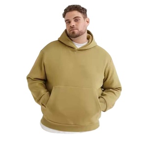 Wholesale Plus Size 330g Pure Cotton Unisex French Terry Custom logo Plain Blank Women's Men's Zipper-up Pullover <b>Hoodies</b> - Product Image 1