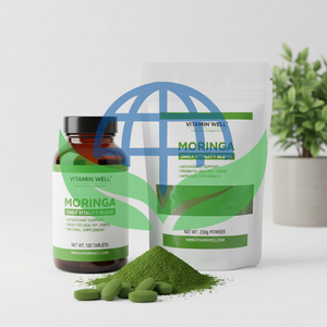 Polvo de Extracto de Hoja de Moringa Oleifera Orgánica Cruda a Granel, Superalimentos Naturales, Nutracéutico Herbal - Product Image 6