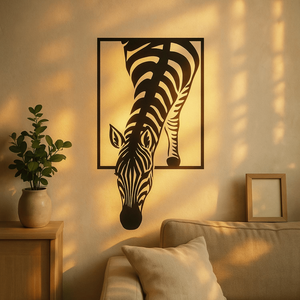 CIFbuy Decorazione da parete moderna con cornice con stampa animalier zebrata in bianco e nero per soggiorno, ufficio, camera da letto - Product Image 3