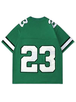 Camiseta de Fútbol Americano para Hombre, Cuello en V, Estampada, Manga Corta, Corte Holgado, Color Personalizado, Transpirable, Antibacteriana, de Secado Rápido