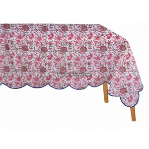Hermosa Manteles Rectangulares de Algodón Puro con Estampado Artesanal para Fiestas al Aire Libre y Bodas Rústicas para Uso Doméstico - Product Image 6