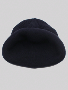 Bonnet en tricot bleu marine unisexe avec rayures rouges et blanches, bonnet d'hiver décontracté pour adultes 56-58 cm, en acrylique - Product Image 2