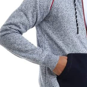 เสื้อฮู้ดซิปผู้ชายใส่สบายสำหรับฤดูหนาว เสื้อกันหนาวมีฮู้ดลำลอง สไตล์สตรีทแวร์ เหมาะสำหรับการเดินป่าและสวมใส่กลางแจ้งในชีวิตประจำวัน - Product Image 4