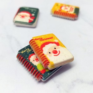 Christmas <b>Mini</b> <b>Notebook</b> Resin Dollhouse Decoration Figurine Santa Diary DIY Accessory for Age 14+ - Product Image 3